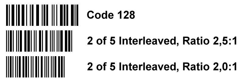 Code 128 vs. 2 of Interleaved im Vergleich
