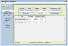 Empfänger-Adressen verwalten